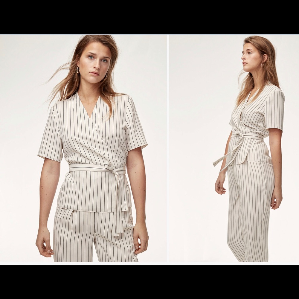 Aritiza striped blouse